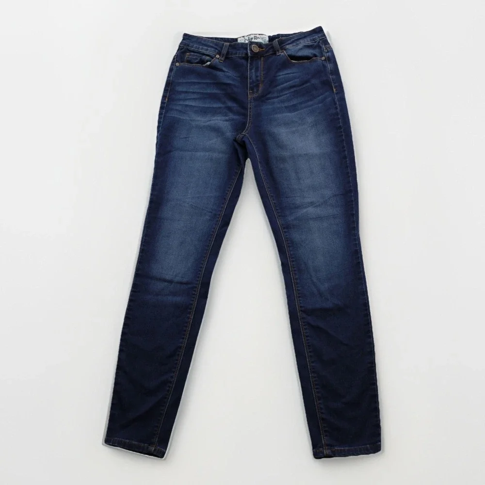 Women's Skinny Jeans Size 11 W30 L29 Dark Wash Stretch Denim Mid Rise